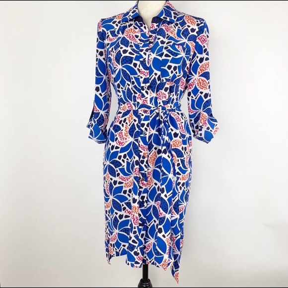 Diane Von Furstenberg Dresses & Skirts - DVF Prita Printed Shirt Dress on Ocelot Floral